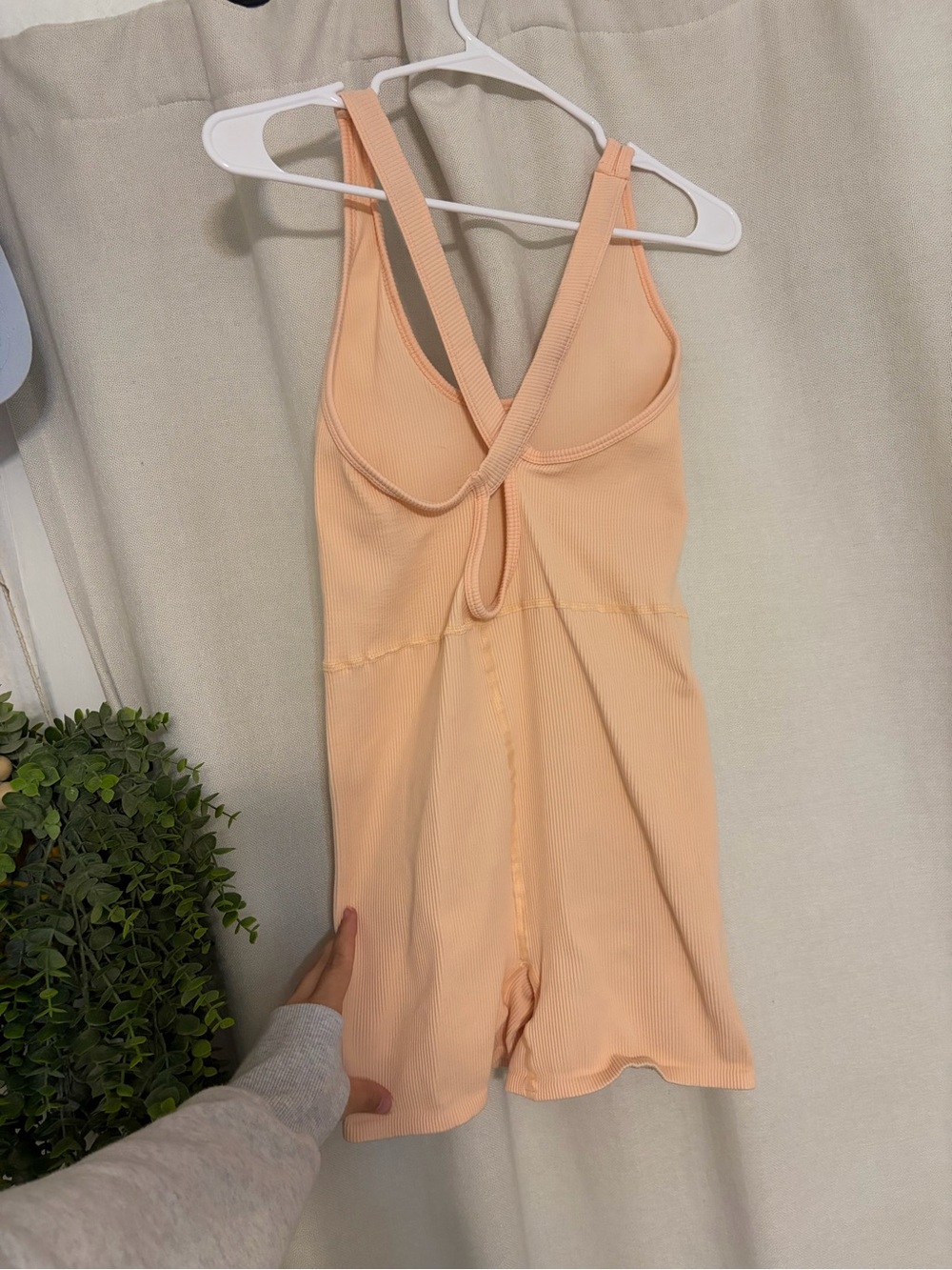FP Movement Peach Ribbed Romper - Picture 2 of 4